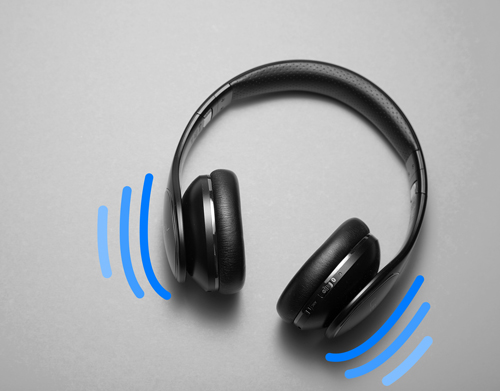 Headphone listening graphic