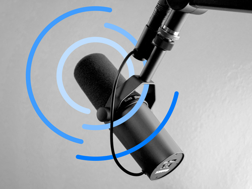 Microphone vocal wave graphic